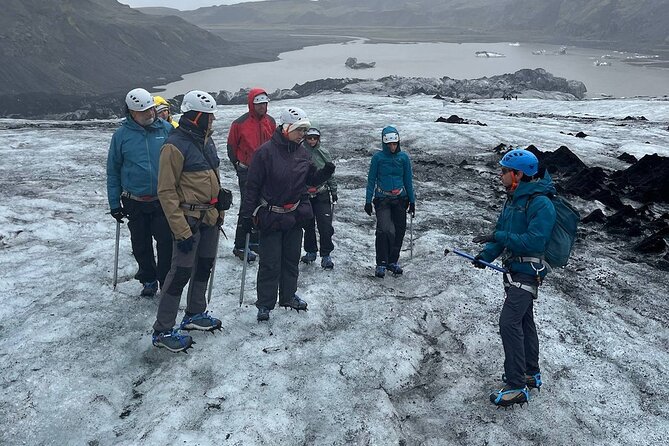 Sólheimajökull Glacier Hike Adventure - Walking across ice, ash, and blue formations