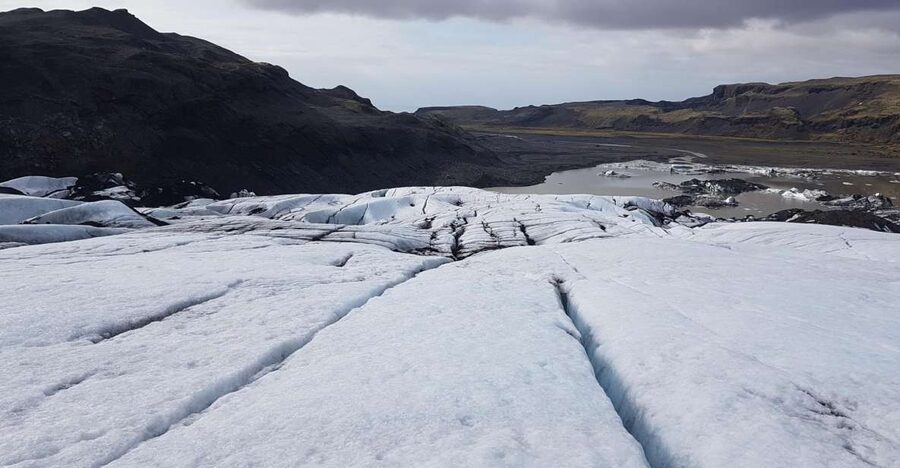 Sólheimajökull Ice Climbing Tour - Moving between climbing spots on Sólheimajökull