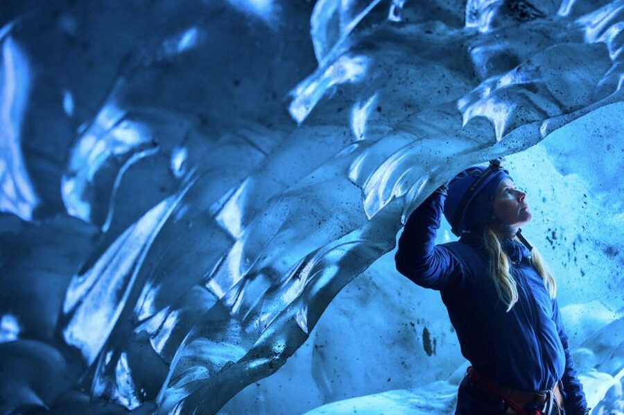 South Coast Iceland: 2-Day Blue Ice Cave & Jokulsarlon Tour - Skógafoss and the force of Skógá River