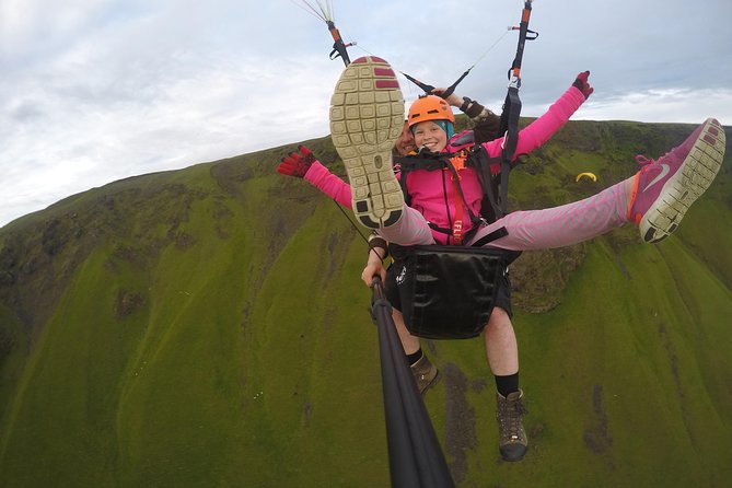Tandem Paragliding Flights from Vik - Taking off above Vik and the South Coast
