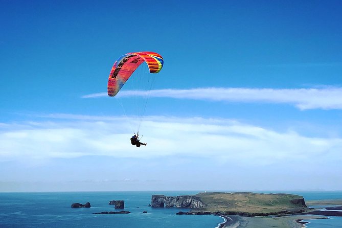 Tandem Paragliding Flights from Vik - Flight length and the value of $283.60