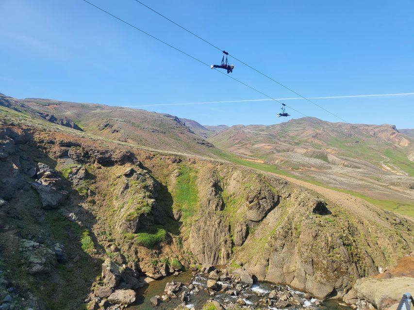 The Falcon : Superman ride with Mega Zipline Iceland - Starting beside Reykjadalur Café