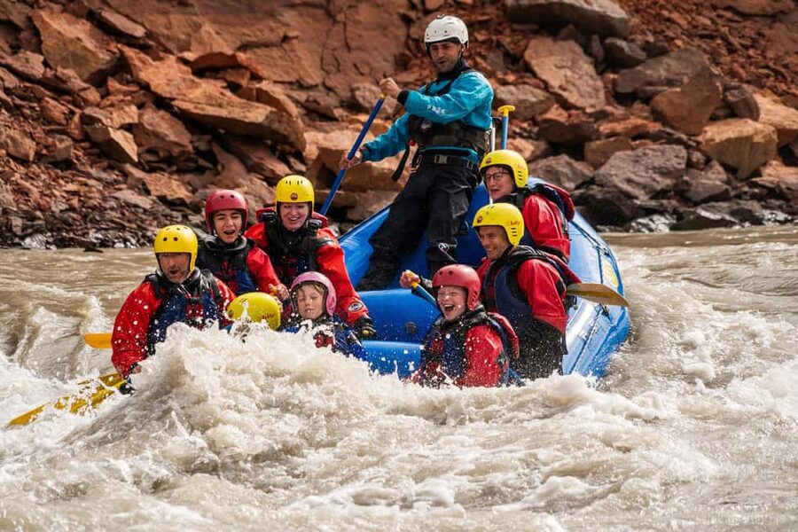 Varmahlíð: Guided Family Rafting Trip - Entering the canyon and the West Glacial River