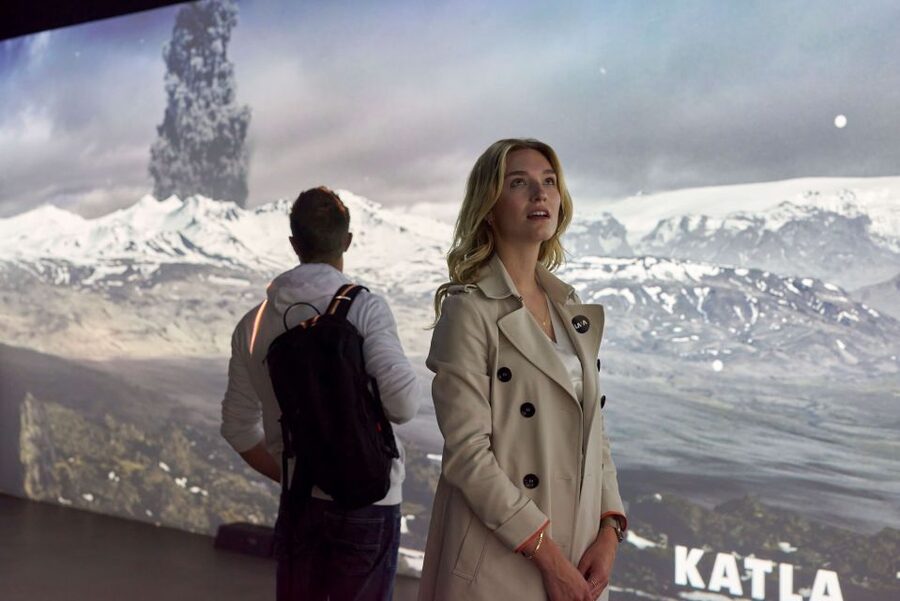 Volcano Exhibition and Cinema - Lava Centre Iceland - The Local Volcano section connects the displays to the view