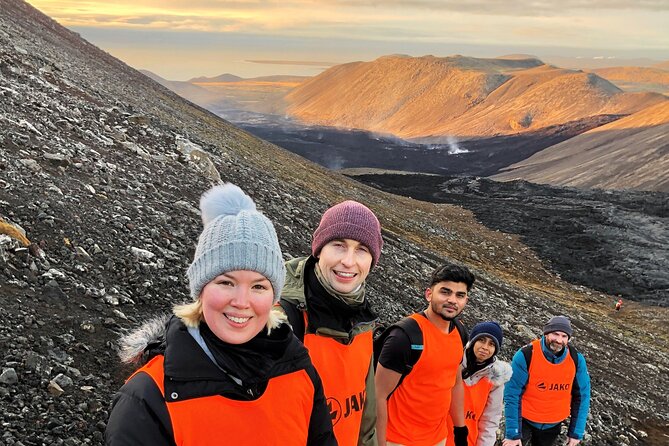 Volcano Hike and Blue Lagoon Including Admission Small Group Tour - Walking the Fagradalsfjall eruption area